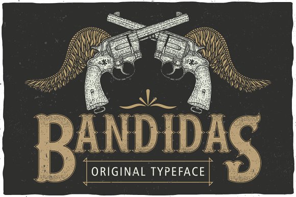 Bandidas Label Font Font